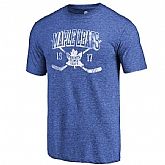 Toronto Maple Leafs Fanatics Branded Royal Vintage Collection Line Shift Tri Blend T-Shirt